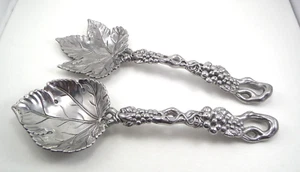 VTG Arthur Court Grapevine Leaf Salad Server Set Fork & Spoon  1997 - Picture 1 of 12