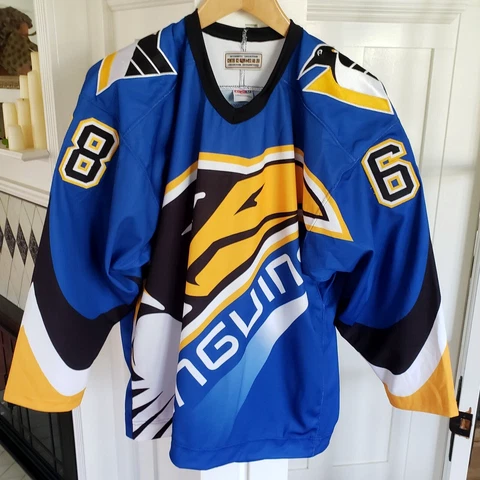 RARE 1994/95  Pittsburgh Penguins Jaromir Jagr War Bird  Shelved Jersey sz 56 Cover