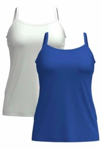 Canotta MEDIUM CAMI Essential LULAROE TINTA UNITA BIANCO E BLU; set/2; taglie 8-10 - Foto 1 di 4