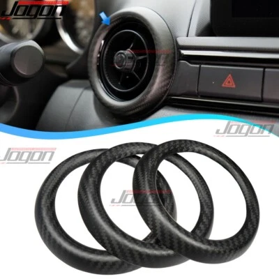 Cubierta de ventilación de aire acondicionado para tablero de instrumentos de carbono seco para Mazda MX-5 Sports MX5 Miata ND NC 16+ Foto 1 de 4