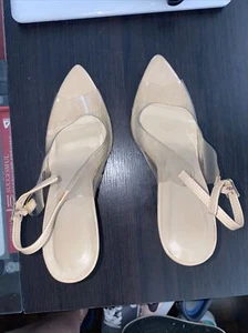 Wild Diva Lounge Excellent Condition Clear Pumps - Picture 1 of 3