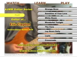 Custom Guitar Lessons, Clapton style - DVD Video - Picture 1 of 6