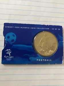 Sydney Australia 2000 $5 Olympic Coin- Football (20 Of 28). - Picture 1 of 3