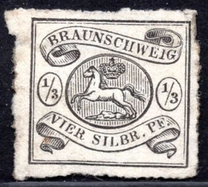 GERMANY 1864 BRUNSWICK SCOTT #13 WATERMARKED 4 CLEAR MARGINS MINT NO GUM - Picture 1 of 2