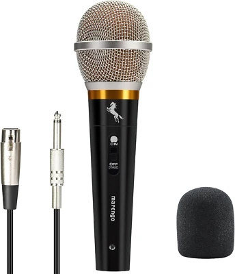 Handheld Dynamic Microphone for Karaoke, Wired XLR with On/Off Switch, 13Ft Cabl - Image 1 of 4