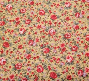 33" Country Florals Unbranded Calico Flowers Dot Pink Green Yellow - Picture 1 of 3