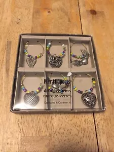 PIER 1 Imports Wine Drink Stemware Charms HEARTS New - Picture 1 of 2