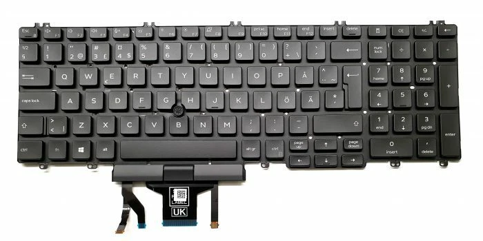 DELL XYV21 Latitude 5500 5501 5510 Precision 7730 7530 7740 Swedish Backlit K... - Image 1 of 1