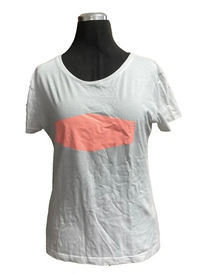 Cross Jeans T Shirt Gr M weiss mit sportiven Druck, Alltag und Sport - Bild 1 von 4