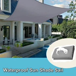 Waterproof Shade Sail Patio Awning Outdoor Garden Pool Sun Canopy Shelter Cover - Bild 1 von 12