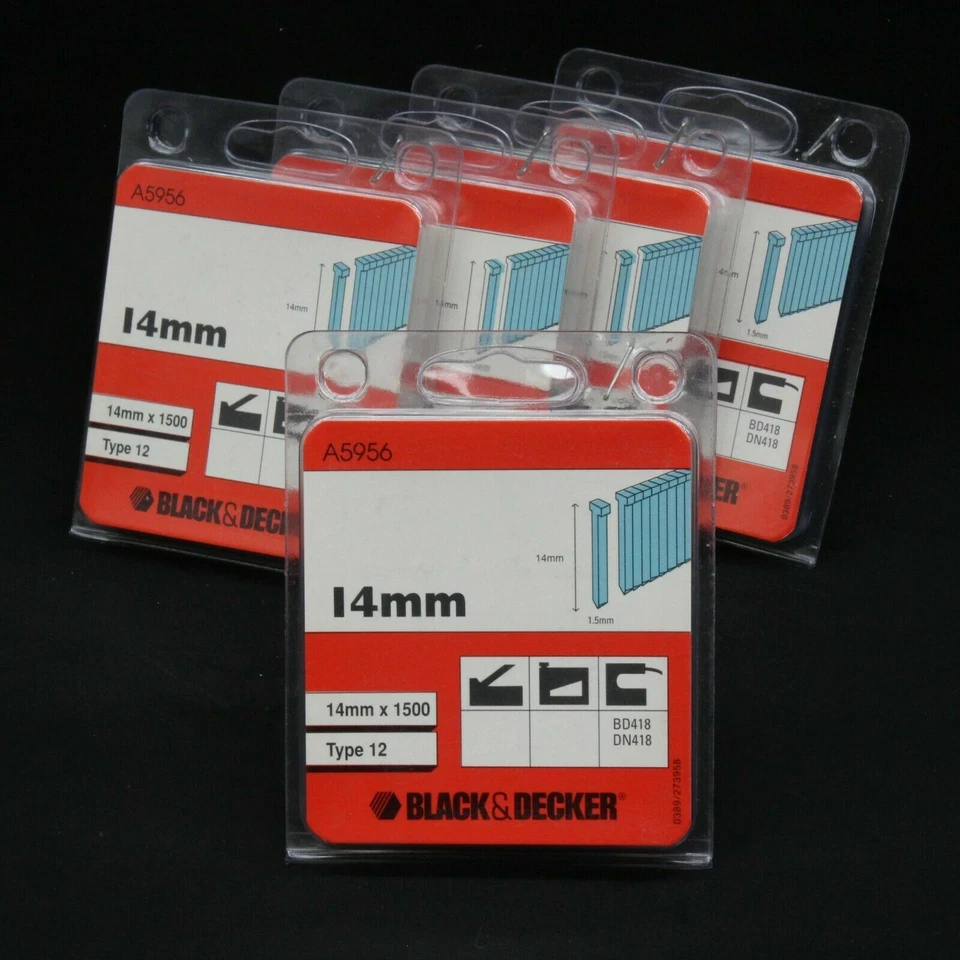 Black & Decker A5956 Type 12 Nails 14mm B&D BD418 DN418 (5 Packs) - Image 1 of 1
