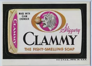 Clammy Soap 1974 Wacky Packages Series 6 spoof of Camay - Picture 1 of 2