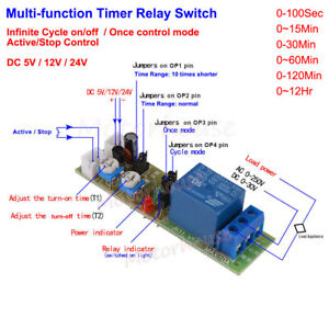 Adjustable Infinite Cycle Loop Delay Time Timer Relay Switch Turn ON OFF Module