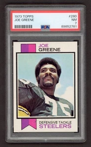 1973 Topps Football #280 PSA 7 Mean Joe Greene Pittsburgh Steelers HOF Near Mint - Bild 1 von 2