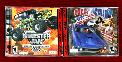 MONSTER JAM-MAXIMUM DESTRUCTION & FREE WHEELIN' USA  2 FOR 1 BRAND NEW PC-SEALED - Image 1 of 4