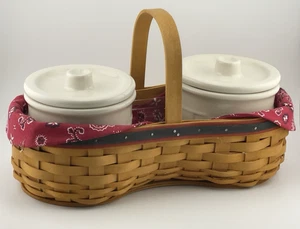 Longaberger Barbacoa Barbacoa Buddy Cesta Set Completo con Vasijas (2000) - Imagen 1 de 17