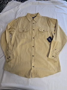 Camisa de manga larga con botones edición básica para hombre talla mediana color amarillo. Nuevo con etiquetas - Imagen 1 de 9