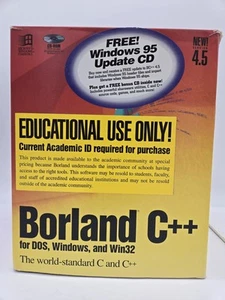 Borland C++ Version 4.5 For DOS Windows Win32 Free Windoes 95 Update NEW - Picture 1 of 7
