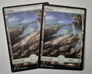 Magic The Gathering - MTG - Plains - Battle for Zendikar - Full Art x 2 - NM - Picture 1 of 1