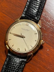 IWC Schaffhausen Handaufzug 18K 750 Gold 36mm Vintage Lederband - Bild 1 von 5