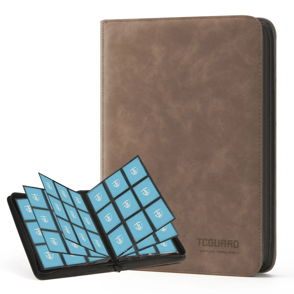 Carpeta de tarjetas coleccionables, álbum de tarjetas de bolsillo de carga lateral con capacidad para 540, cremallera... Foto 1 de 4