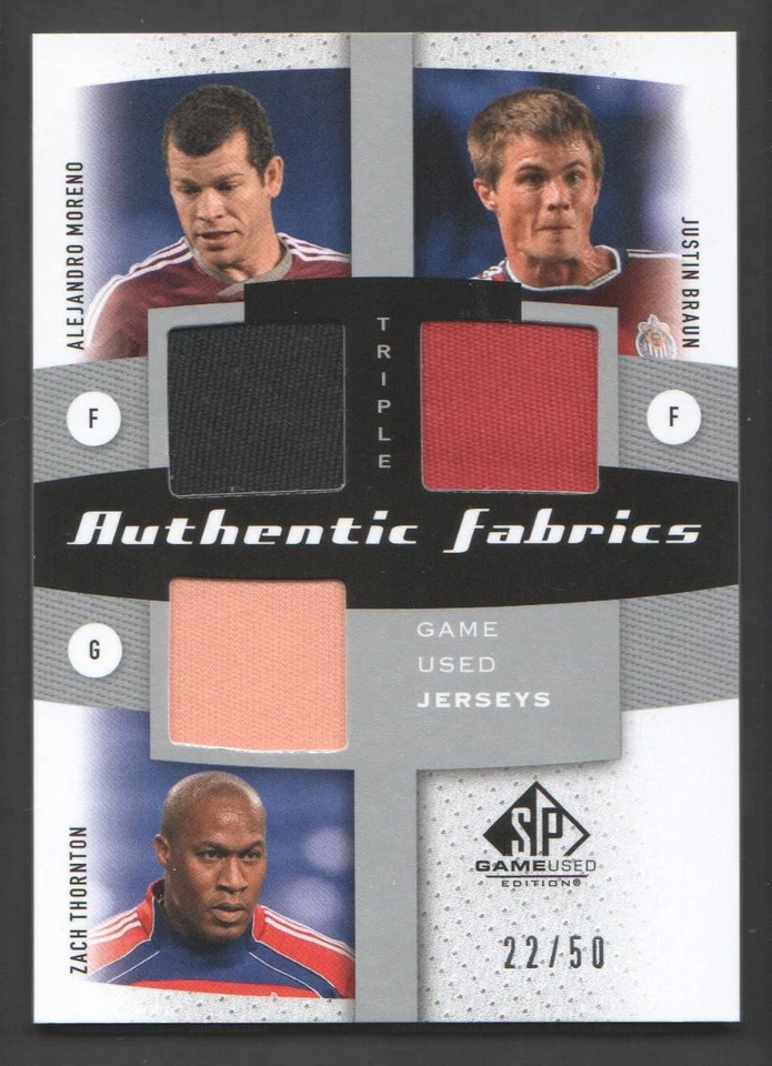 2011 SP Game Used Soccer Card Fabric TRIPLE JERSEY PRIMARY COLOR: Pick From List - Image 1 of 1