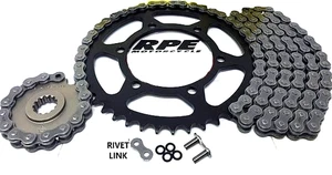 Kit de cadena y piñones de plata KTM 990 Adventure R RK XRE 525 XW 2010-2103 - Imagen 1 de 7