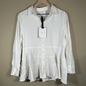 Neu mit Etikett Pomander Place Ashlen Damen-Blusentop Gr. M Biesen Knopfleiste - Bild 1 von 17