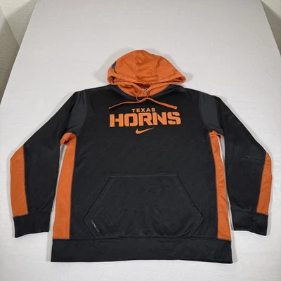 Moletom com capuz Texas Longhorns masculino grande preto NCAA futebol ajuste térmico Nike - Imagem 1 de 4
