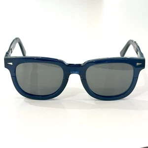 Ahlem Square Du Temple Sunglasses, Dark Blue, Made In France - Picture 1 of 11