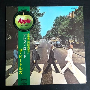 The Beatles Abbey Road 1969 Japanese Press Vinyl LP Obi Insert AP-8815 EXC - Picture 1 of 16