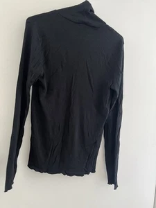 Ralph Lauren Sport Schwarz Rollkragen Top Damen XL Pima Baumwolle Lyocell Peru - Bild 1 von 4