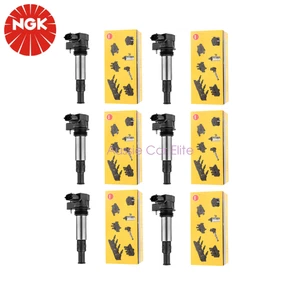 6x OEM NGK Ignition Coil Pack Set For 2005-2015 SAAB 9-3 E50 Wagon 2.8 Turbo V6 - Picture 1 of 7