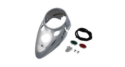 Chrome Cateye Dash Panel for Harley Knucklehead Flathead 71270-39C - Image 1 of 2