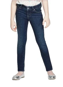 Pantalones de mezclilla ajustados azul oscuro de tiro medio Cat & Jack Plus para niñas talla 18Plus - Imagen 1 de 2