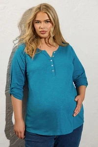 Yours Curve Women's Plus Size Slub Jersey Top - Picture 1 of 8
