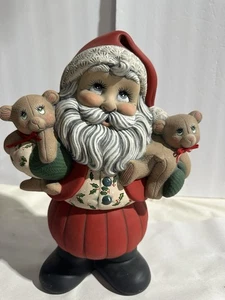 Vintage Keramik Weihnachtsmann Keks oder Bonbonglas - Bild 1 von 9