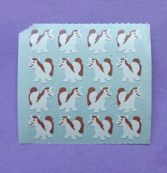 Stickeralbum Sticker Vintage 90er Jahre Papier Kromekote Mini Pferde - Bild 1 von 1