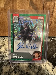 2025 Topps Chrome Marvel - Zeb Wells Carnage Artist Autograph /99 Green Lazer - Picture 1 of 2