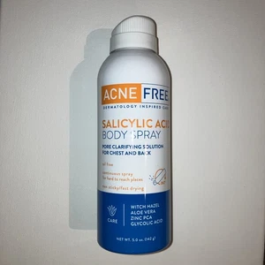 AcneFree Acne Clearing Body Spray with Salicylic Acid 5 Ounce Non Stick Formula - Picture 1 of 6