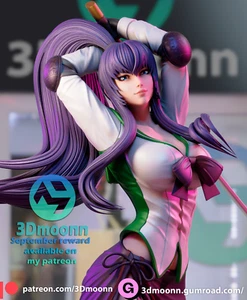 Statua stampata in 3D 16K fan made scuola superiore dei morti - Saeko Busujima scala 1:6 - Foto 1 di 5