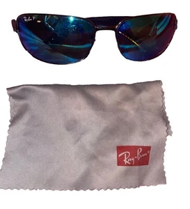 Ray-Ban Chromance Sunglasseses BLU Men RB3566 CH from JAPAN Scratches - Picture 1 of 21