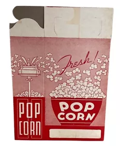 Vintage 1940s Movie Theater Popcorn~POP CORN Box~NOS~Movie Prop~Decor - Picture 1 of 8
