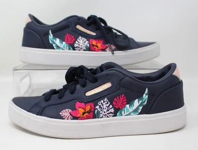 adidas Her Studio London - SIZE 5.5 - Sleek Floral - Navy Blue - Embroidered - Image 1 of 4