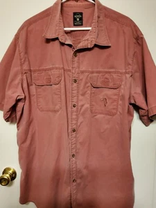 Red Head Burgandy Short Sleeve Two Pocket Button Down Outdoors Shirt sz. 2XL - Picture 1 of 4