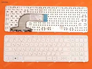 RU Laptop Keyboard for HP Pavilion 15-e 15-n 250 G3 255 G3 256 G3 White Frame - Picture 1 of 1