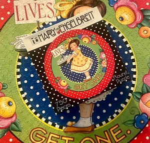 "Rompecabezas Mary Engelbreit Lives Get One 21"" redondo 750 piezas - completo" - Imagen 1 de 3