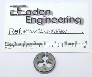 No.10 x 32TPI UNF (Unified National Fine) Button Die, HSS. 13/16" OD. - Picture 1 of 18