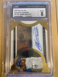 Vladimir Guerrero Jr CSG 8 2020 22/25 Five Star Pentamerous Penmanship 22/25 automático - Imagen 1 de 3