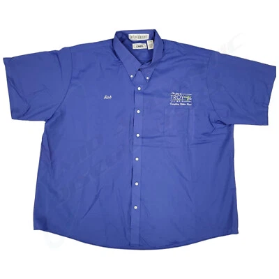 Camisa de Trabajo Ideal City of Troy Illinois Azul Francés 374-26 Manga Corta 20 XXL Foto 1 de 4